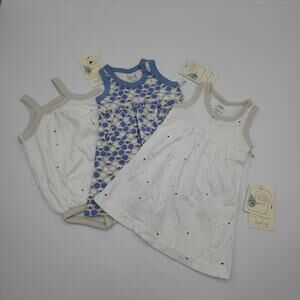 Sapling Bundle of Three Pieces Dress Bubble Suit Star Bees Size 0-3 Months